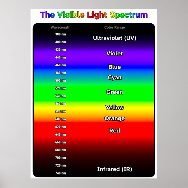 Póster Visible Light Spectrum (Frente)