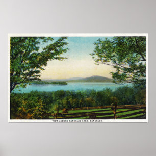 Póster Visión a través del lago Rangeley