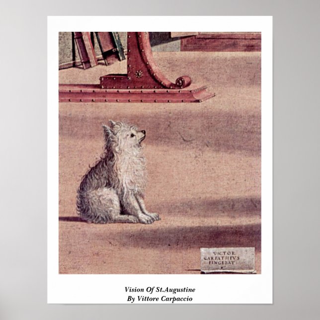 Póster Visión De San Agustín Por Vittore Carpaccio (Frente)
