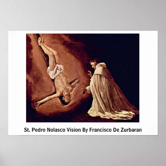 Póster Visión De San Pedro Nolasco Por Francisco De Zurba (Frente)
