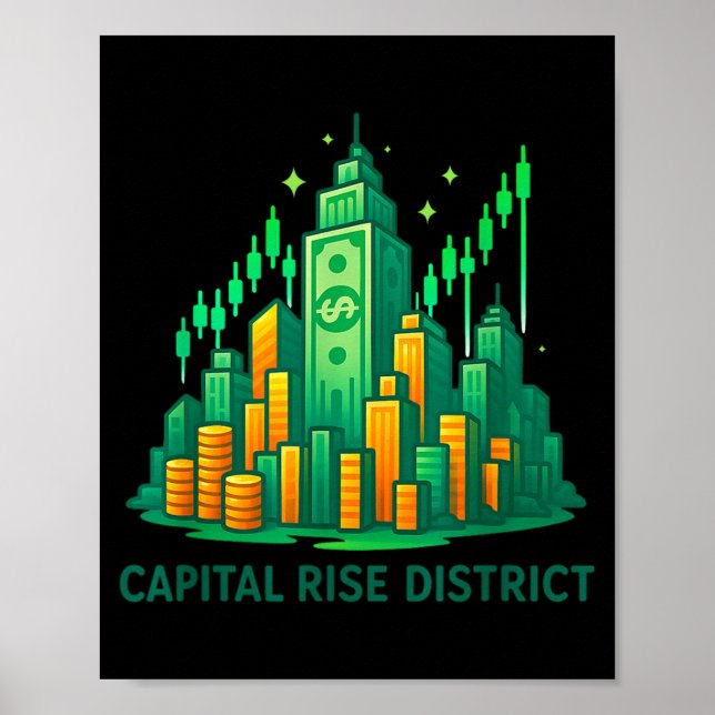 Póster Visión del mercado del distrito de Capital Rise (Frente)