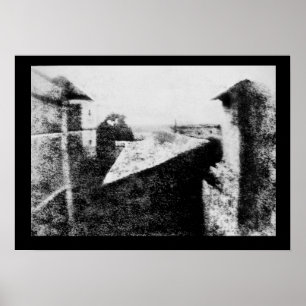 Póster Visión desde la ventana en Le Gras, primera