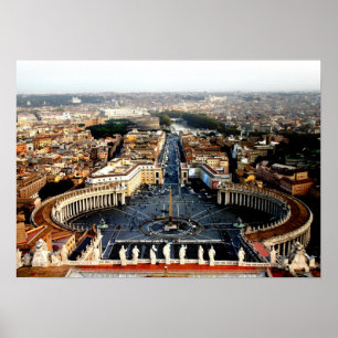 Póster Visión desde marcas del St, Roma