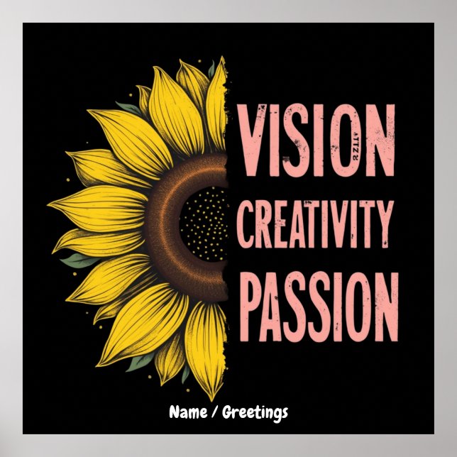 Póster Visión divertida, creatividad y pasión celebran a  (Frente)