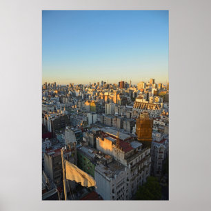 Póster Visión elevada sobre la vecindad de Balvanera