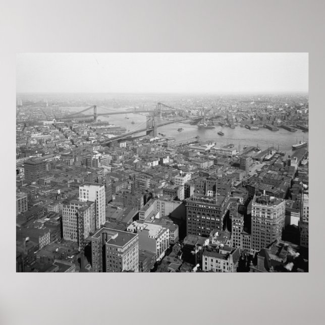 Póster Visión general de la ciudad de Nueva York (Frente)