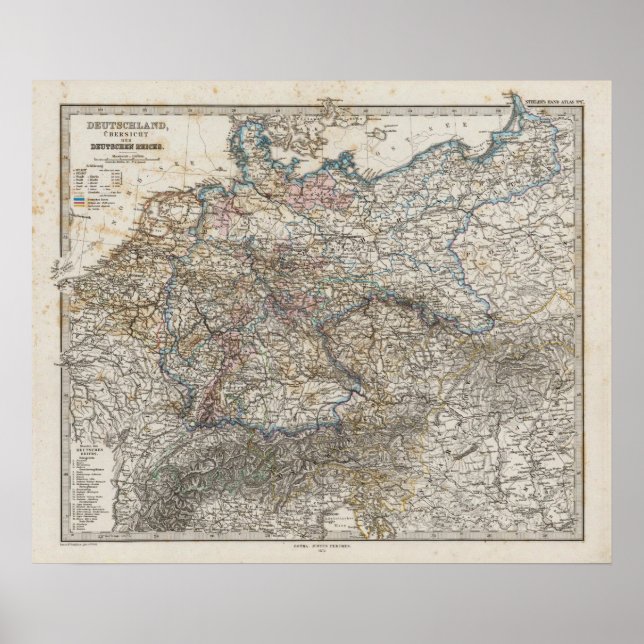 Póster Visión general del imperio alemán (Frente)