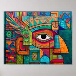 Póster Visión Maya moderna: colisión de epochs abstractos