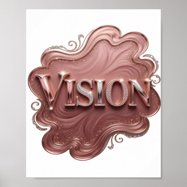 Póster VISIÓN Rosa Icónica (Frente)