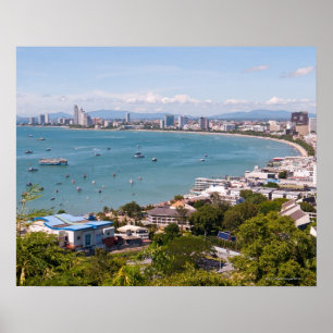Póster Visión sobre la bahía de Pattaya