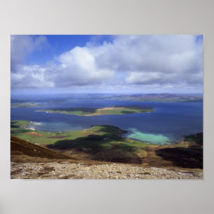 Póster Visión superior: continente del sonido, graemsay 