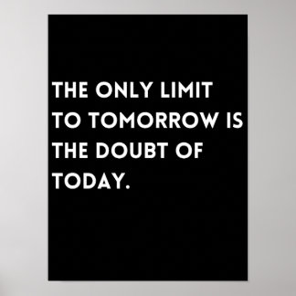 Póster Visionary Overcoming Doubt Quote Classic