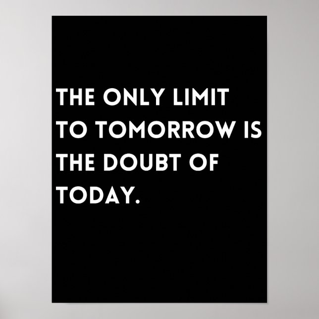 Póster Visionary Overcoming Doubt Quote Classic (Frente)