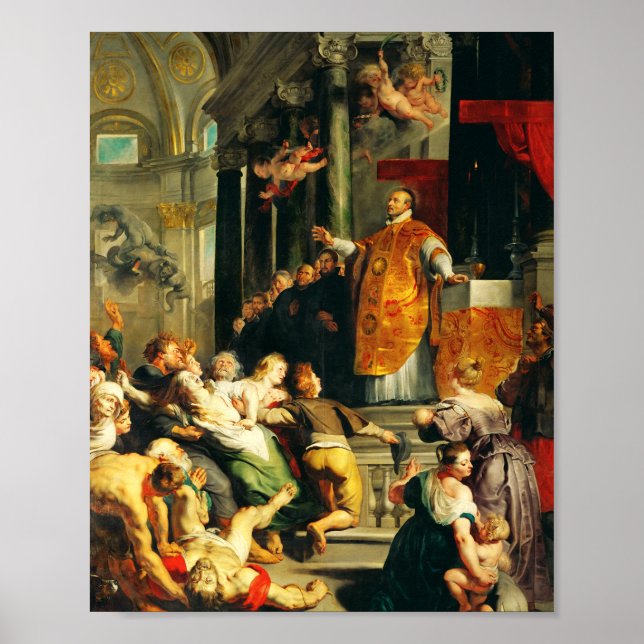 Póster Visiones de Ignacio de Peter Paul Rubens (Frente)