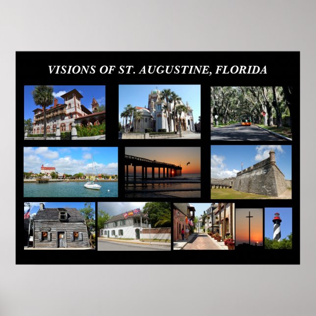 Póster Visiones de St. Augustine, Florida (Frente)