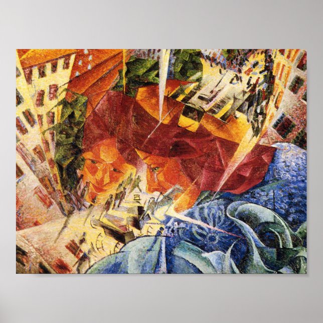 Póster Visiones simultáneas Umberto Boccioni, 1912 (Frente)
