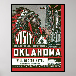 Póster Visit Beautiful Historic Oklahoma