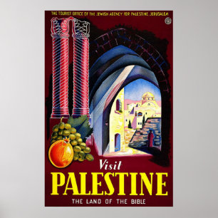 Póster Visit Palestine The Land Of The Bible