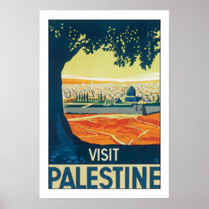 Póster Visit Palestine w/white border