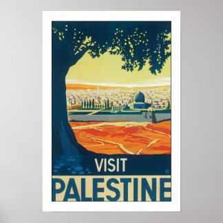 Póster Visit Palestine w/white border