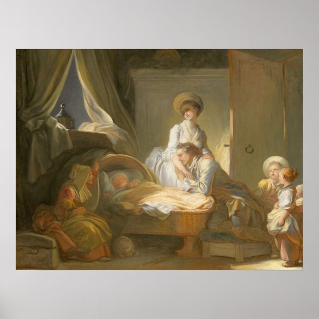 Póster Visita a la Guardería - Bella Artes Jean Fragonard (Frente)