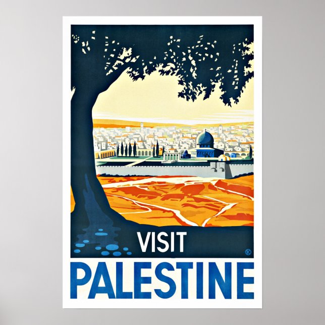 Póster Visita a Palestina Vintage (Frente)