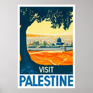 Póster Visita a Palestina Vintage