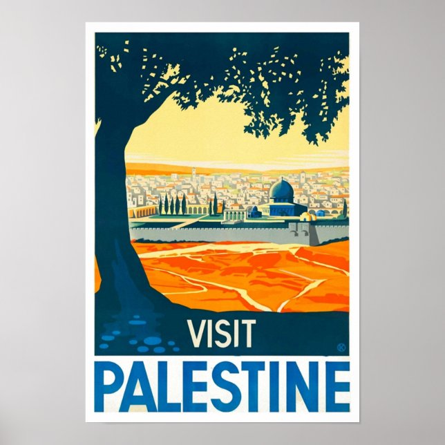 Póster Visita a Palestina Vintage (Frente)