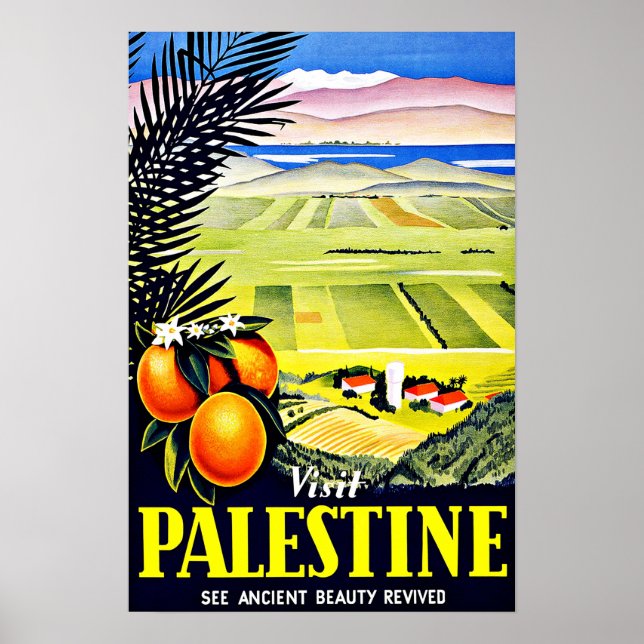 Póster Visita a Palestina Vintage (Frente)