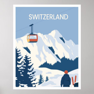 Póster Visita a Suiza