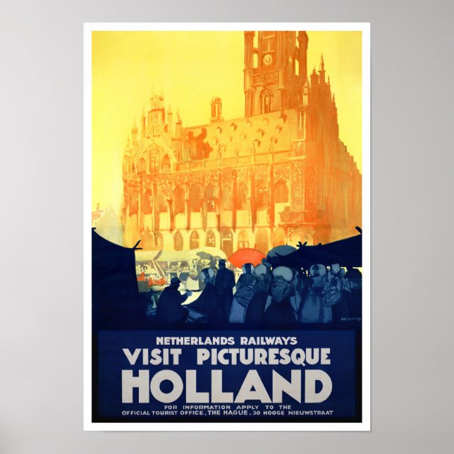 Póster Visita al Poster de viajes de la cosecha de Hollan (Frente)