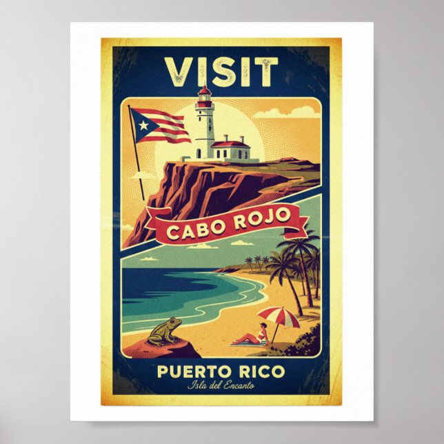 Póster Visita Cabo Rojo, PR  (Frente)
