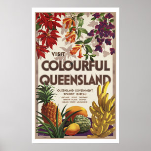 Póster Visita Colorful Queensland Australia