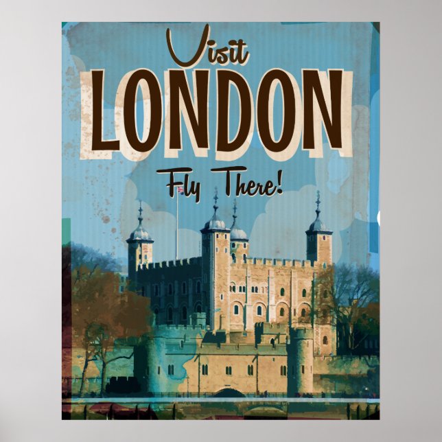 Póster Visita de cosecha a Londres - Volar allí (Frente)