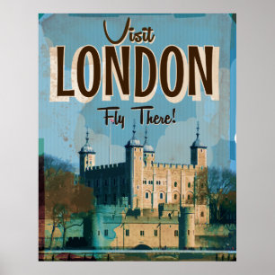 Póster Visita de cosecha a Londres - Volar allí