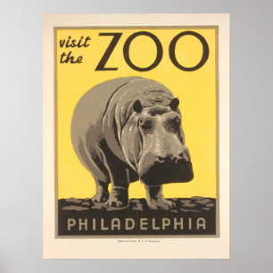 Póster Visita de época al zoológico - Poster de Filadelfi