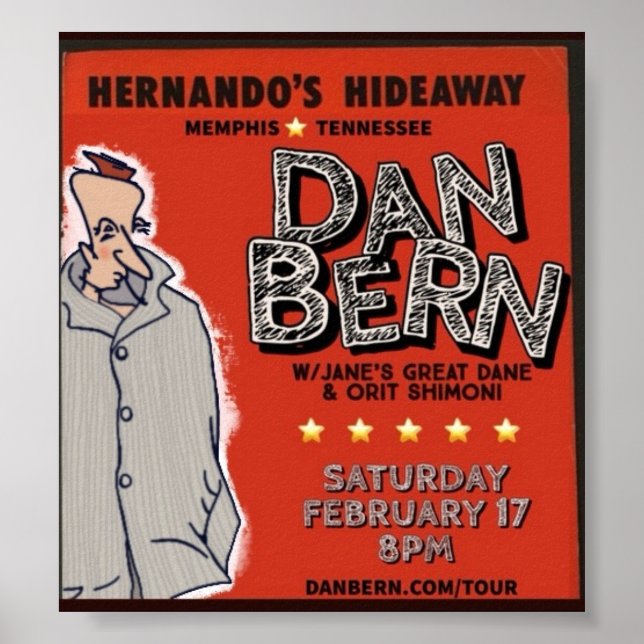 Póster Visita de invierno Dan Bern 2024 (HH) (Frente)