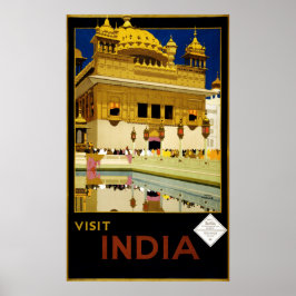 Póster Visita de la India Viaje del Templo Dorado
