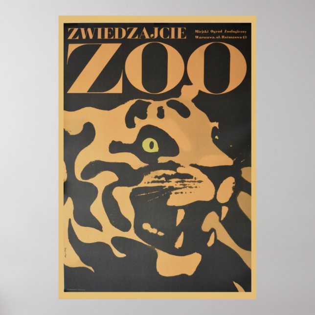Póster Visita de la Viña Afiche de Viajes al Zoológico (Frente)
