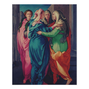 Póster Visita de Virgen por Pontormo