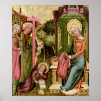 Visita del Ángel, c. 1400-10 por Master Bertram