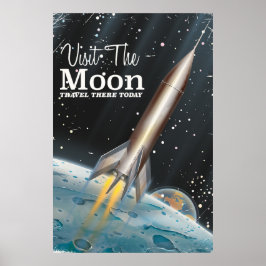 Póster Visita el afiche de viaje de ciencia ficción de Th