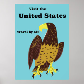 Póster Visita el cartel de viajes de los Estados Unidos