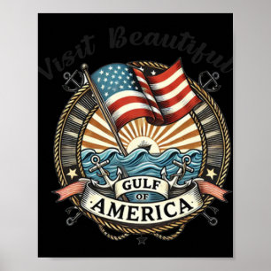 Póster Visita El Hermoso Golfo De América