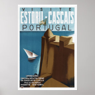 Póster Visita Estoril Cascais Portugal