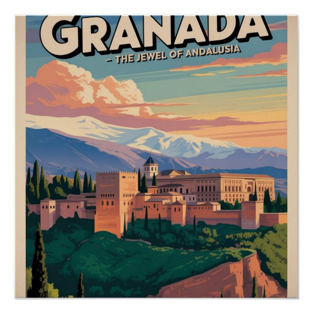 Póster Visita Granada Viaje al arte (Anverso)
