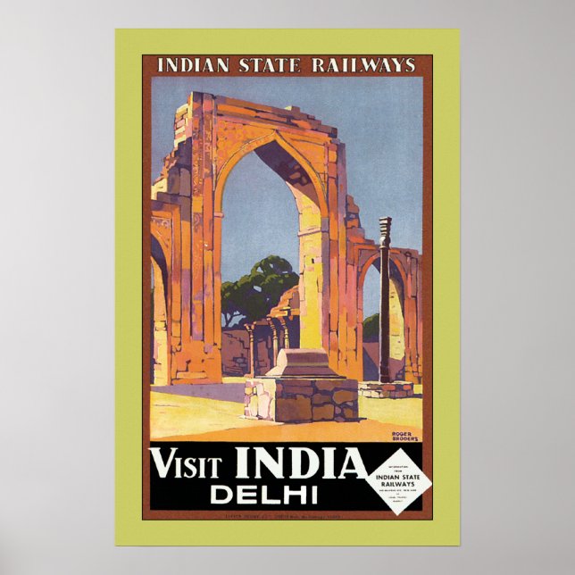 Póster Visita India ~ Delhi (Frente)
