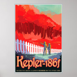 Póster VISITA KEPLER-186f Visiones JPL de la NASA sobre e