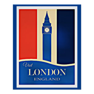 Póster Visita Londres, Inglaterra