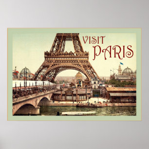 Póster Visita París ~ Poster de Viajes de época
